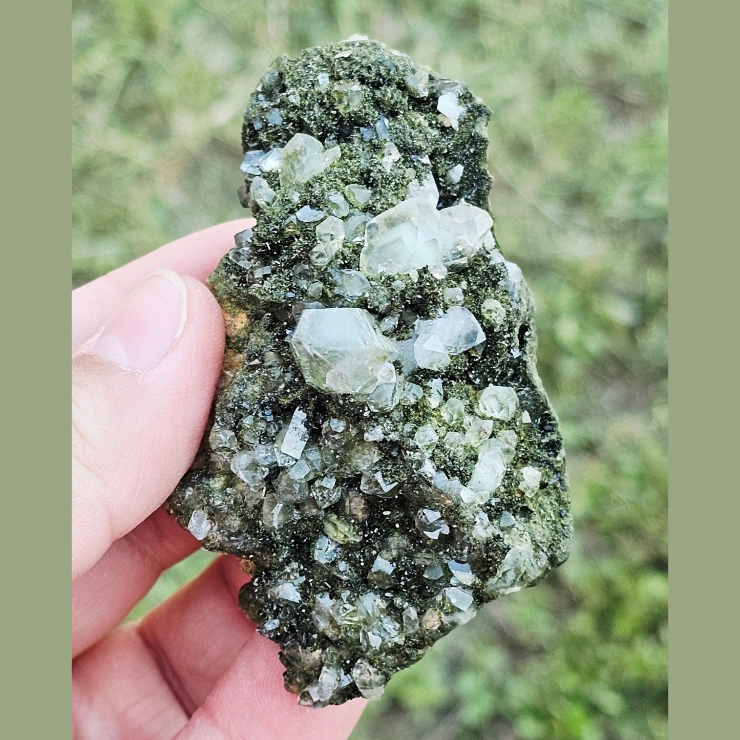 Fairy Forest Epidote with Clear Quartz | 138 g | High-Quality