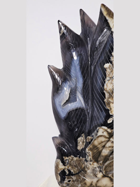 Volcano Agate with Druzy (UV Reactive) | 3.7 lbs | High-Quality