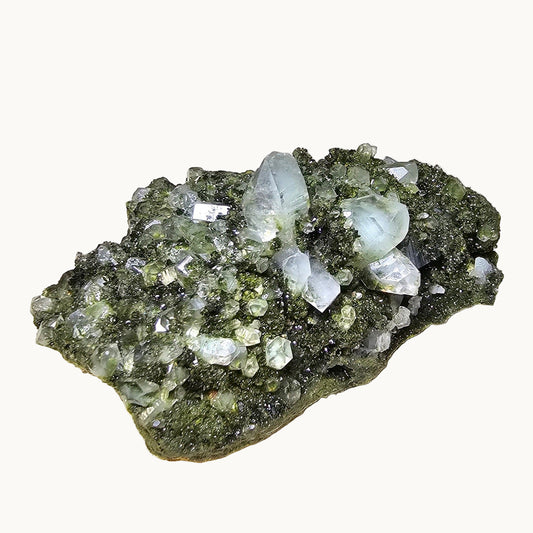 Fairy Forest Epidote with Clear Quartz | 138 g | High-Quality