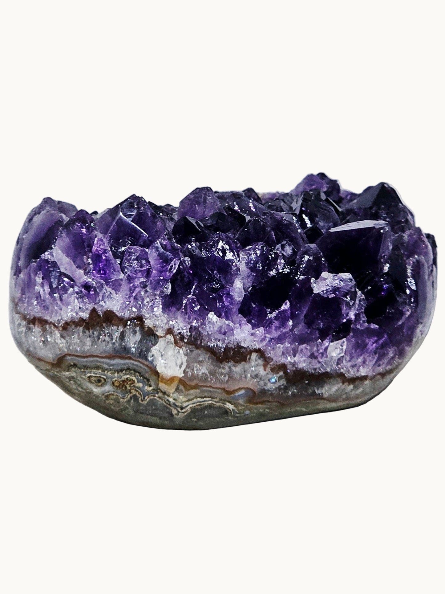 Amethyst & Clear Quartz Heart Cluster | Visible Rainbows | 3.7 lbs | High-Quality