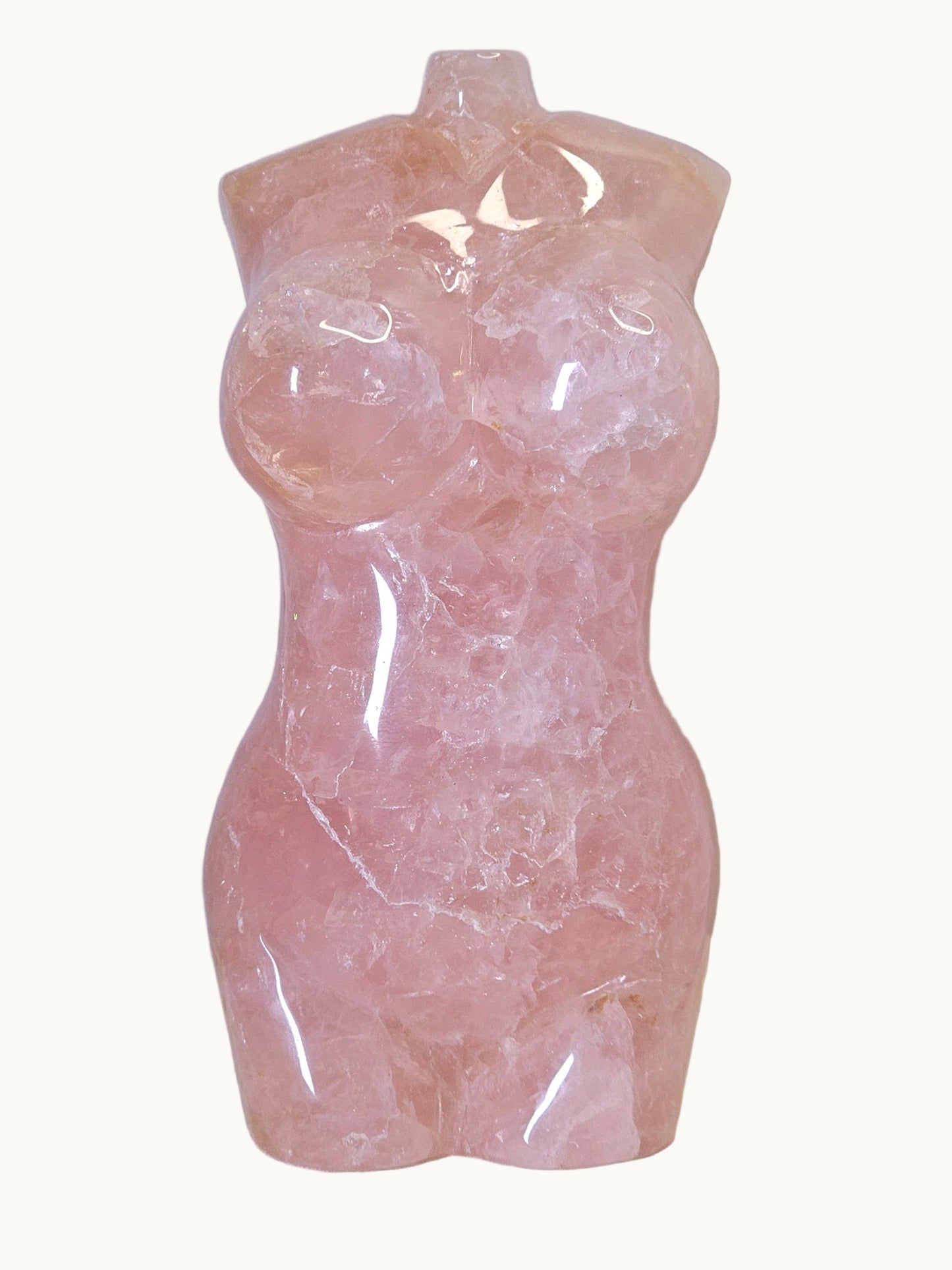 Rose Quartz Lady Body | Golden Healer Inclusions | 1.6 lbs | High-Quality