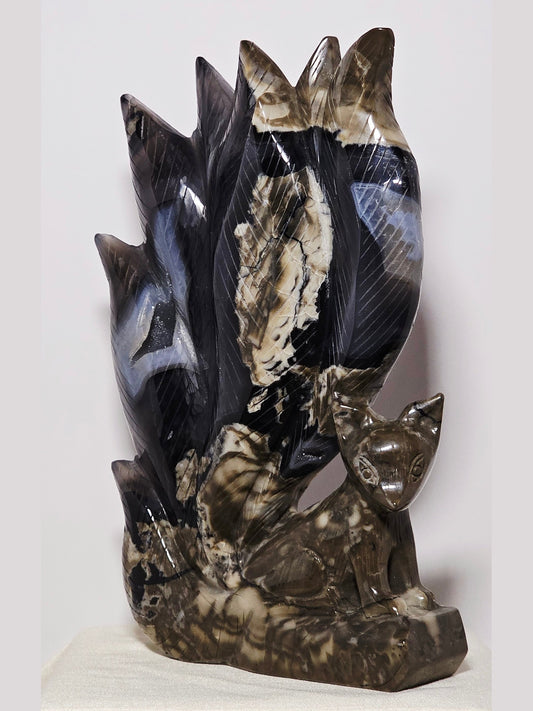 Volcano Agate with Druzy (UV Reactive) | 3.7 lbs | High-Quality