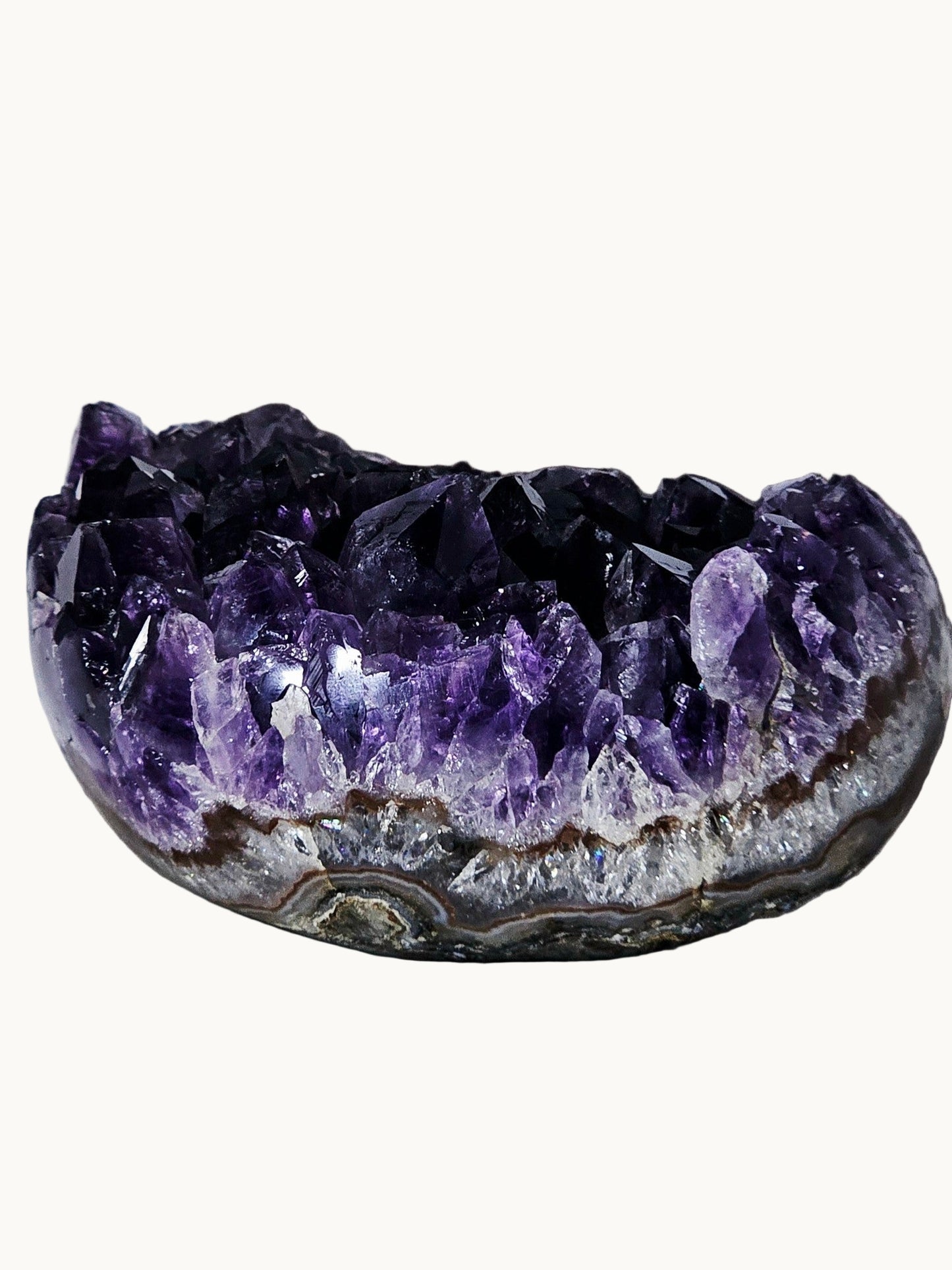 Amethyst & Clear Quartz Heart Cluster | Visible Rainbows | 3.7 lbs | High-Quality