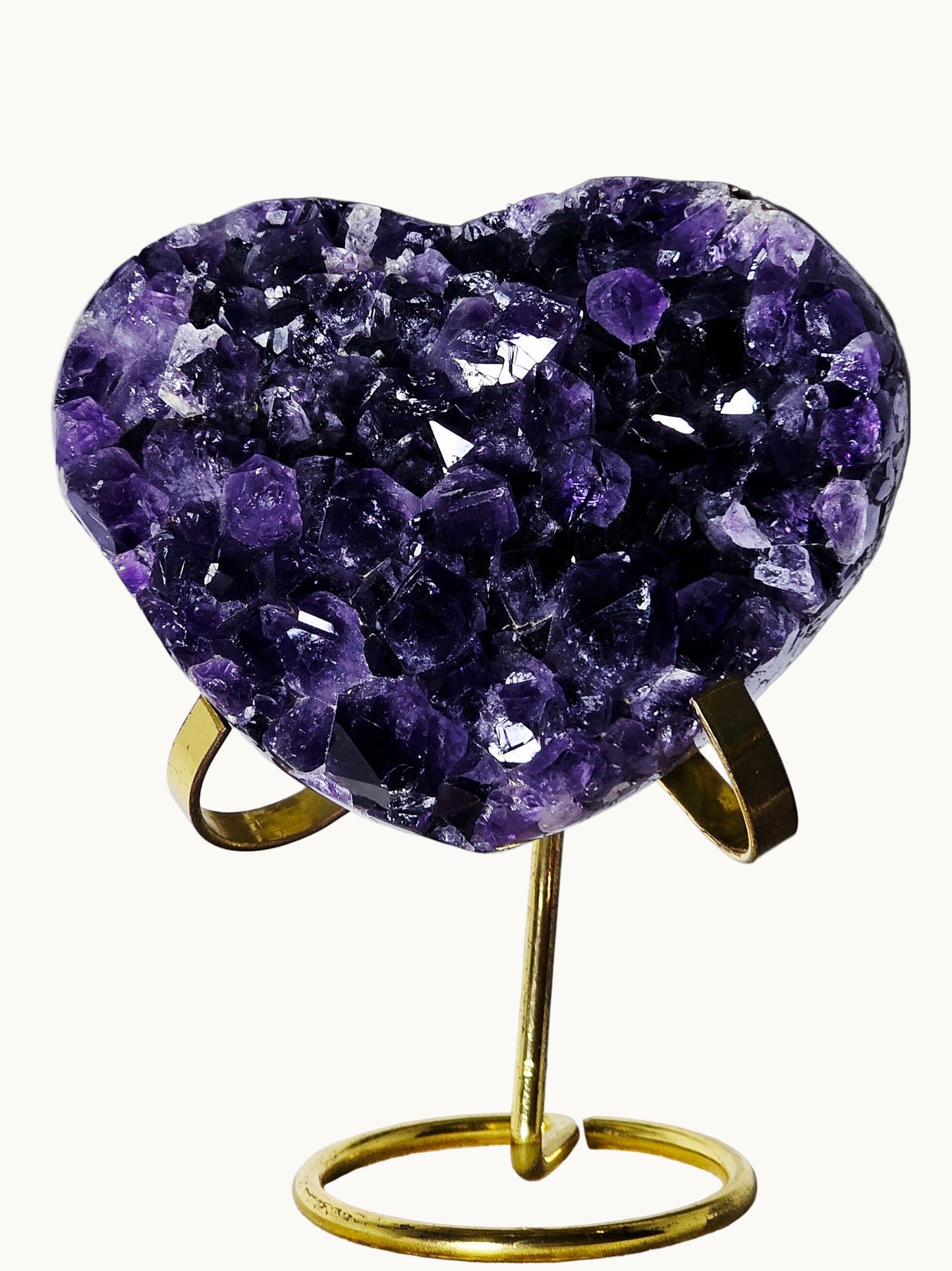 Amethyst & Clear Quartz Heart Cluster | Visible Rainbows | 3.7 lbs | High-Quality