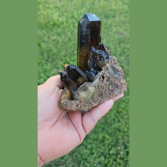 Smoky Quartz Cluster | 1.524 lbs | High-Quality